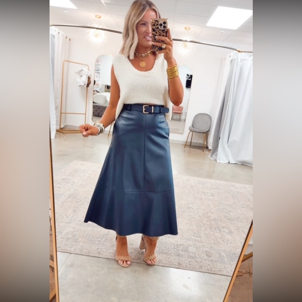 CHARLOTTE RAE MIDI SKIRT-MIDNIGHT